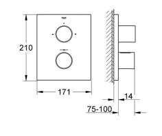 TERMOSTATICA DUCHA CON INVERSOR 2 VIAS GROHTHERM F GROHE